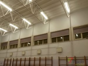 Roletki wielkogabarytowe sala gimnastyczna 